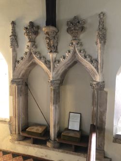 Fulletby Lincolnshire St Andrew 14c sedilia