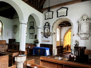 Upton Grey St Mary interior looking east